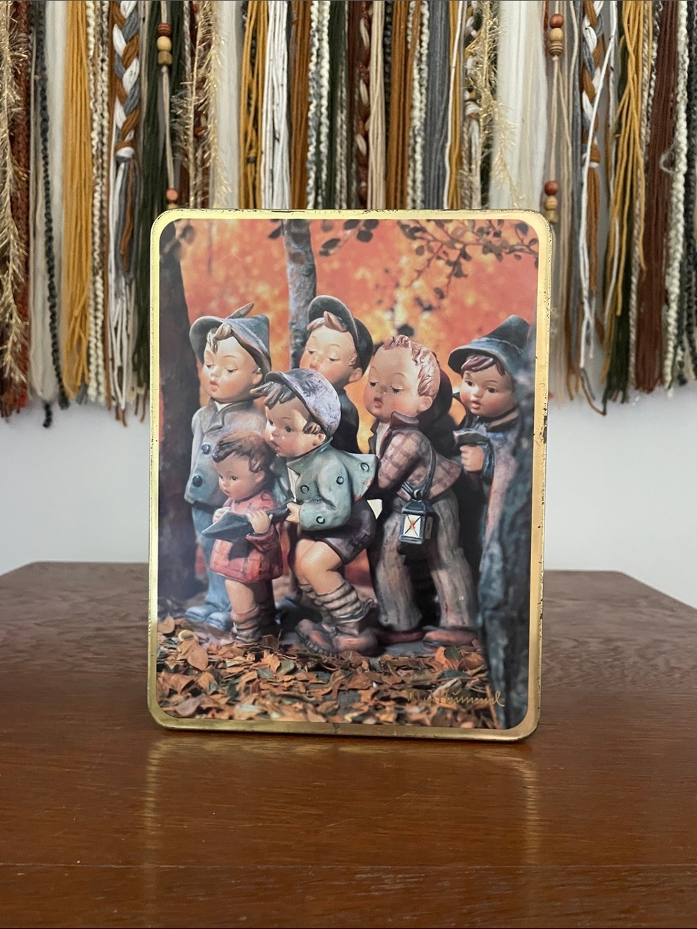 Hummel Tin with Autumn Orange and Gold Trim